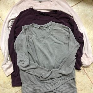 Bundle of 3 Athleta crisscross sweatshirts/sweaters
